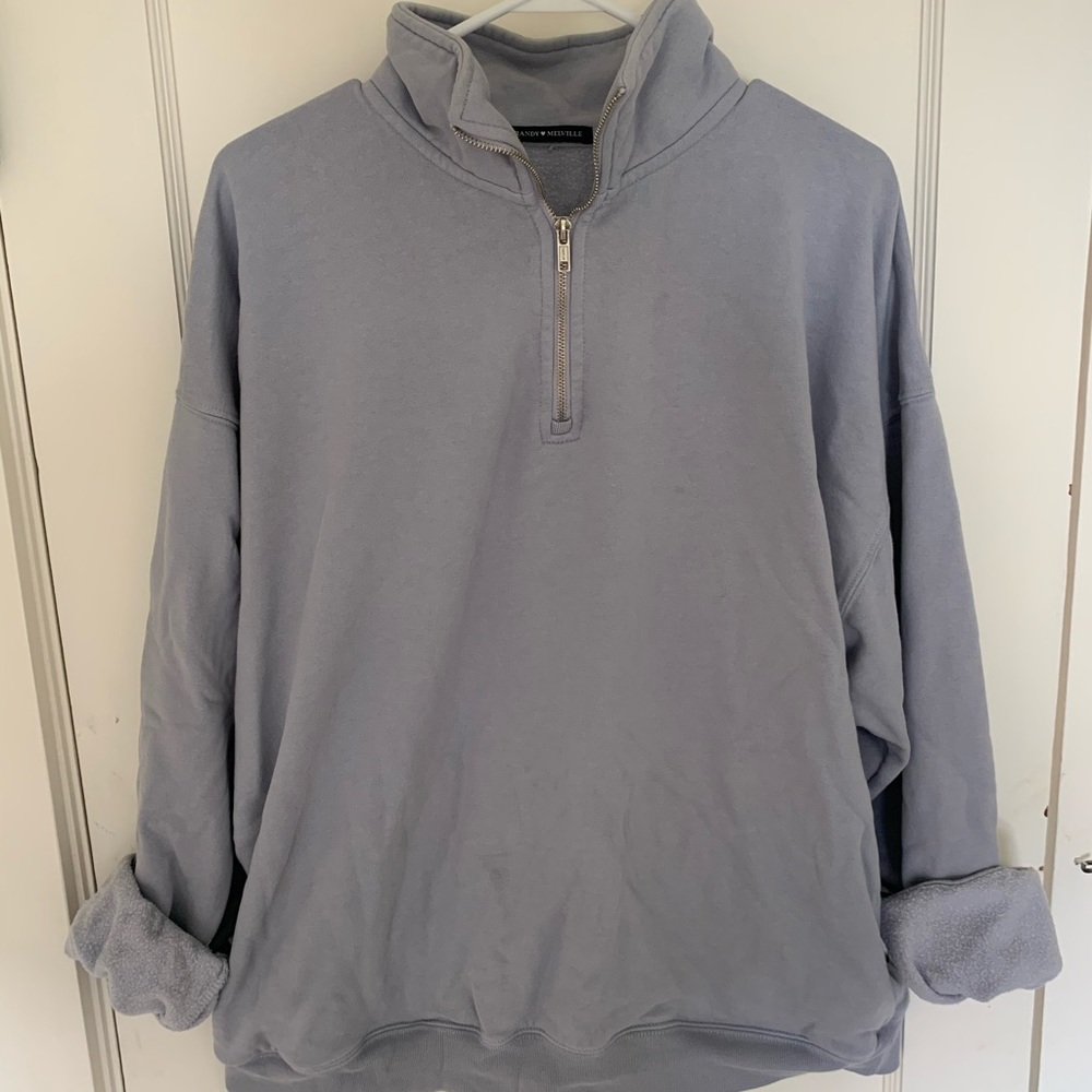 Brandy Melville x John Galt 3/4 zip sweatshirt